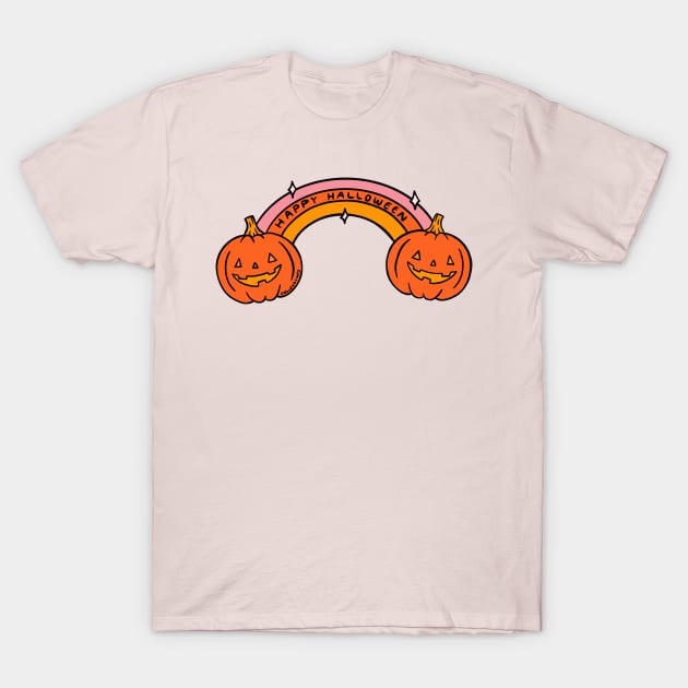 Happy Halloween Rainbow T-Shirt by Doodle by Meg